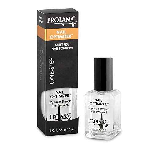 Prolana Nail Optimizer, Extra Strong Strengthener Base Coat for Weak and Damaged Nails, Nail Growth & Prevents Nails from Peeling, Stops Slipts, Chips & Strengthens, 0.5 oz