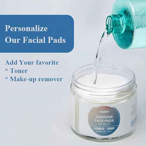 Exfoliating Cotton Rounds for face - Double-Sided - Korean Toner Pads - Round Cotton Pad for Face - Lint Free Makeup Remover - Skin Care Cleansing