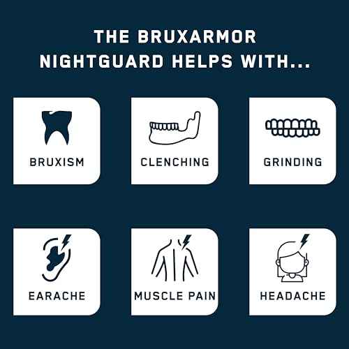 BruxArmor Nightguard - Bruxism Mouth Guard for Bruxism Relief and Grinding Relief, Professional Custom Fit Brux Night Guard, 2 Pack (Navy)