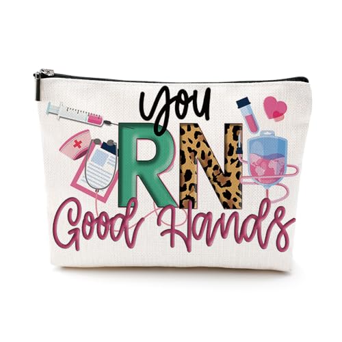 Nurse Gifts RN Makeup Bag Nurse Accessories for Work Nurse Practitioner Nurse Gifts for Women Cosmetic Bag Rn Gifts for Nurses Coworker Nursing Student Graduation Nurses Day Christmas Birthday Gift