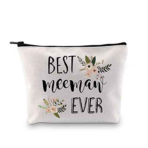 GJTIM Best Meemaw Ever Grandma Gift Meemaw Mother Day Gift Cosmetic Bag for Meemaw
