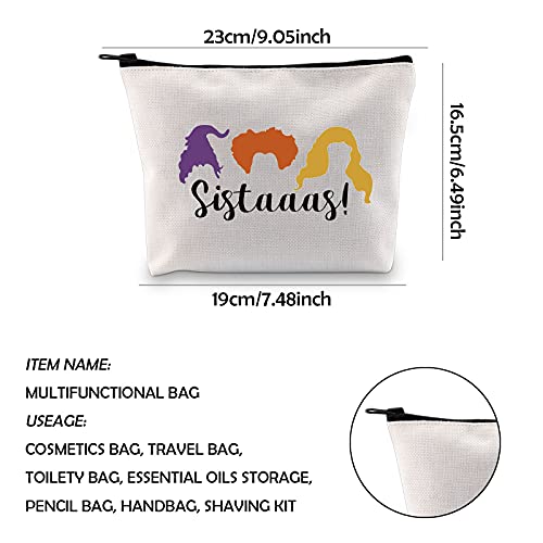 WCGXKO Sistaaas Sanderson Sisters Inspired Zipper Pouch Makeup Bag (Sistaaas)