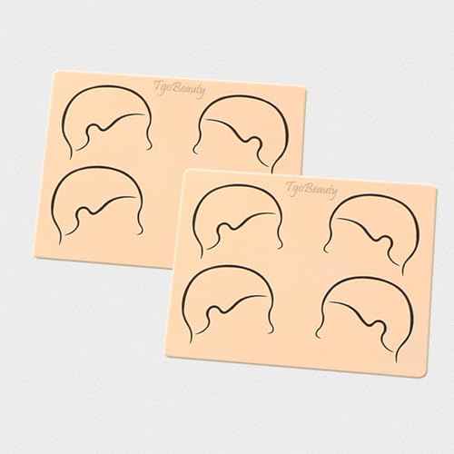 3pieces Single Side Silicone Scalp Microblading Practice Skin Bald Head Tattoo Practice Skin for SMP Scalp Micropigmentation Practice (Front Face-Pink Skin)