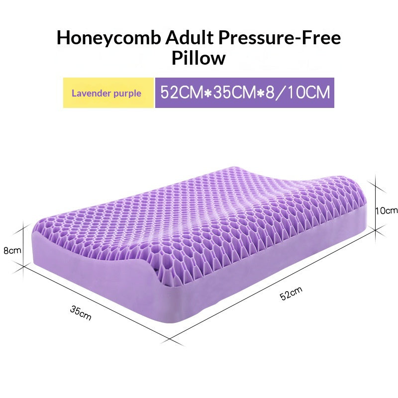 Pressureless TPE Pillow for Comfort and Support - Purple, Multiple Sizes