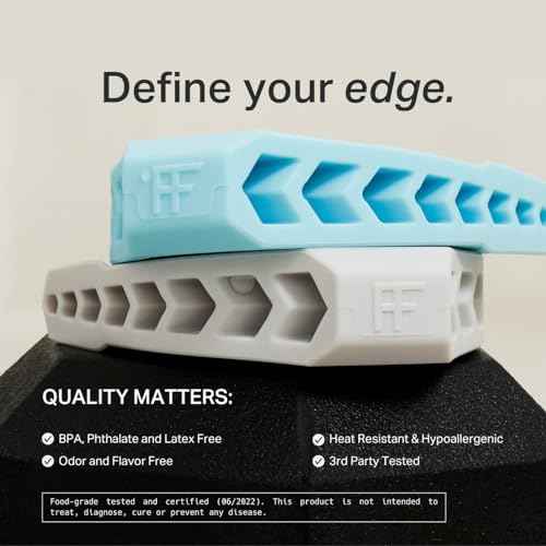 Jaw Exerciser by Facefit - Men & Women - Tone and strengthen your jawline, cheeks, chin and lips - Food-grade Silicone (Sky Blue)