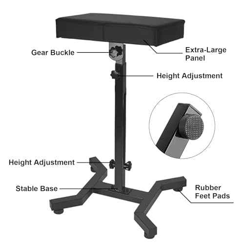 Tattoo Armrest Stand, Tattoo Arm Rest Stand High Stability, Tattoo Armrest Stable Four Corner Base for Tattoo Studio
