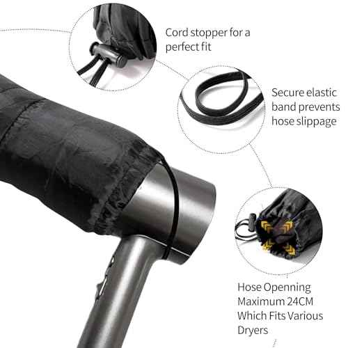 Hooded Hair Dryer Bonnet,Upgraded Dual-Tubes Even Heat Blow&Speed up Thick or Curly Hair Drying, Deep Conditioning at Home,Portable&Universal Diffuser Attachment Cap(Size L)