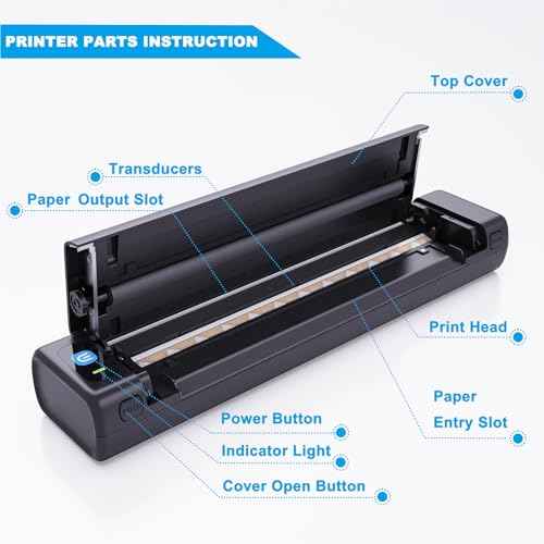Emalla INKDOT Tattoo Stencil Printer, Bluetooth Thermal Printer Machine 203DPI High-Res Wireless Transfer Tattoo Machine Smart App Protable for Artists, iOS and Windows Tattoo Supplies