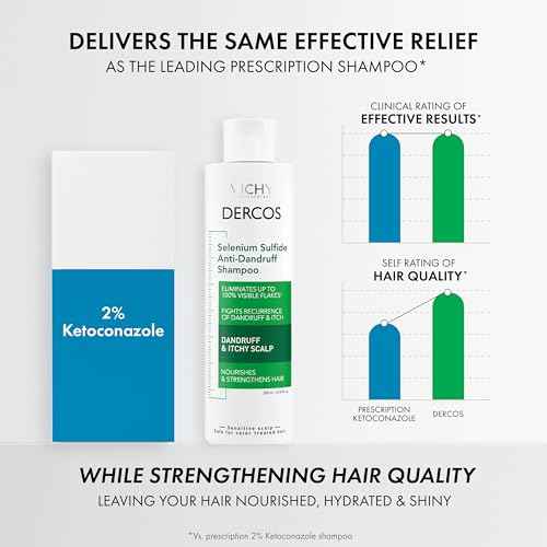 Dercos Selenium Sulfide Anti Dandruff Shampoo, Dry Scalp Treatment and Itch Relief. Prescription Strength Comparable to 2% Ketoconazole, for Mild to Severe Dandruff-Prone Hair & Flaky, Itchy Scalps