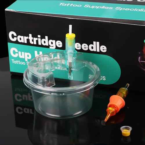 40PCS Disposable Tattoo Cartridge Cup Holder Plastic Tattoo Cartridge Tray For Tattoo Inks Needle Holder Placement Rack Disposable Plastic Cup Working Cup Cleaning Cup