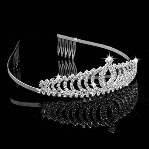 Tiana Crown, Fairy Godmother Rapunzel Costume Tiara for Women Princess Peach Bride Diaries - Vofler Silver Coronas para 15 A?os Hair Accessories for Party Quinceanera Prom Wedding Birthday Girls