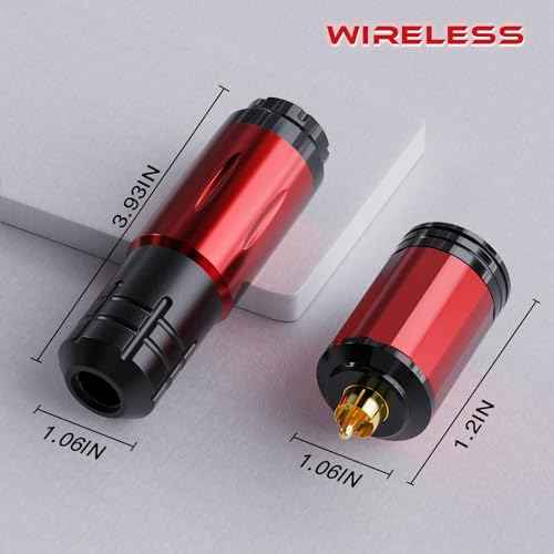 AIDEN Wireless Tattoo Machine Kit Tattoo Practice Pen with 1500mAh Tattoo Battery 20PCS Finger Ledge Tattoo Needles Rechargeable Cordless Complete Tattoo Kit LED Digital Display for Tattooist