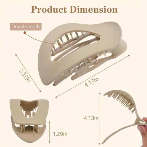 8 PCS Flat Hair Clips for Women, French Design Flat Hair Claw Clips, Strong Hold Matte Hair Barrettes for Women Thin Hair, Duck Billed Hair Clips for Daily Styling Christmas Gifts