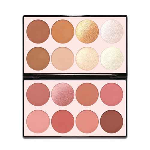 16 Colors Contour Palette Make up - Blush Highlighters Bronzer Powder All in one Makeup Palettes Contour Kit - Face Cosmetics Gifts for Women Beauty for Festivals (SET1)