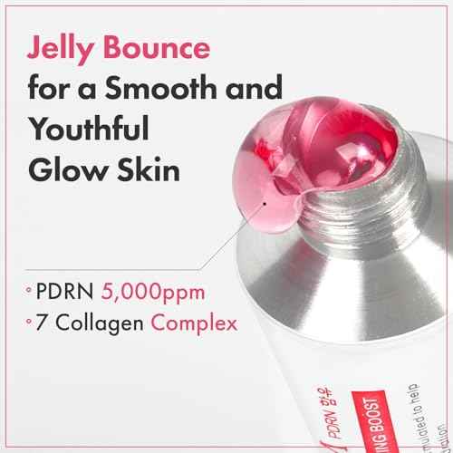 TOSOWOONG PDRN Collagen Jelly Cream, 5,000ppm Salmon DNA PDRN, Niacinamide, Hydrolyzed Collagen, Glow, Hydrating, Firming, Uneven Skin Tone, No artificial color, Korean Skin Care, 50ml, 1.69 fl.oz.