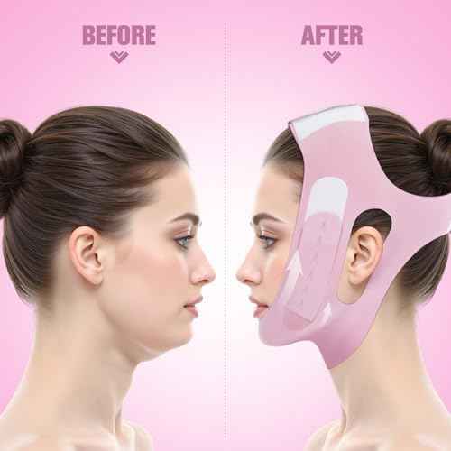 Chin Strap For Sleeping - Jawline Shaper with 3D Design & Graphene Material,Double Chin Reducer to Prevent Sagging & Shape Vline Face - Double Chin Eliminator - Gifts for Women