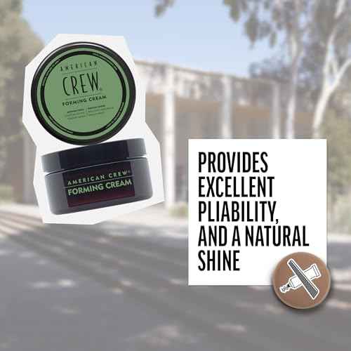 American Crew Men's Hair Forming Cream, Like Hair Gel with Medium Hold & Medium Shine, 3 oz
