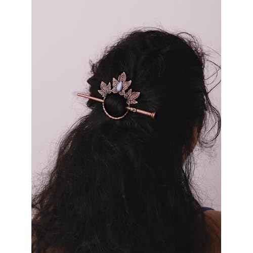 HAQUIL Vintage Leaf Bronze Plated Alloy Hairpin, Gothic Hairpin Accessories Headwear Styling Jewelry, Summer Holiday Gifts for Women