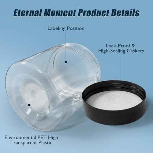 50 Pack 4 oz Clear Plastic Jars with Lids - Small/Mini Containers for Slime, Ointments£¬Creams, Samples, Eyeshadow, Travel Storage£¬ Makeup, Lotion, and Body Butter.