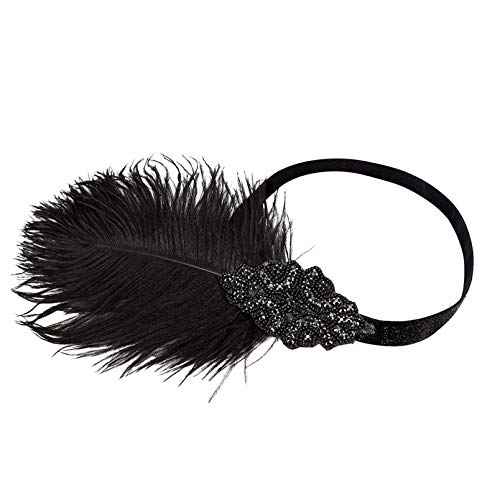 1920s Headpiece Great Gatsby Accessories Flapper Headband Wedding Headpieces for Bride Roaring 20's Art Deco Hair Clip