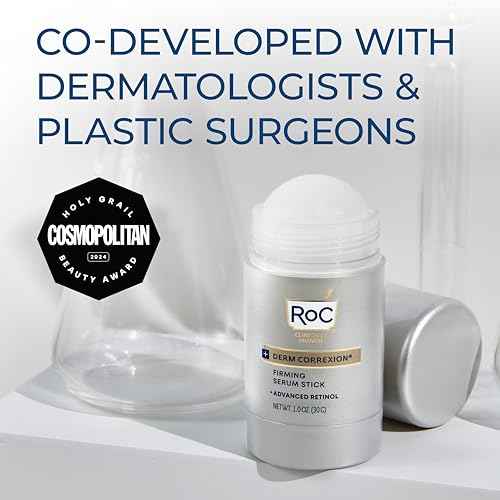 RoC Derm Correxion Retinol Firming Serum Stick with Antioxidants to Visibly Tighten and Firm Wrinkles and Laugh Lines 1.0 oz plus Retinol Eye Cream Packette