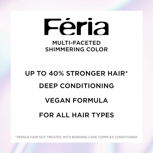 L'Oreal Paris Feria Multi-Faceted Shimmering Permanent Hair Color, B61 Downtown Brown (Hi-Lift Cool Brown), Pack of 1, Hair Dye