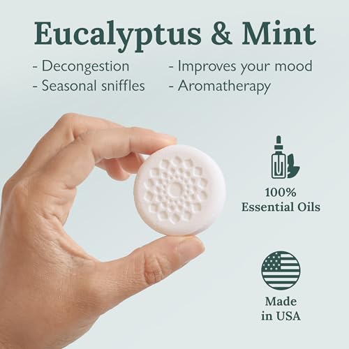 Gilden Tree Essential Oils Shower Steamers 100% Pure Eucalyptus Mint Long Lasting, Individually Wrapped, Spa Stress Relief Gifts for Women Made in USA
