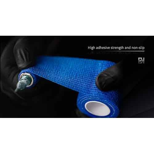 Grip Tape 12Pcs Self-Adhesive Bandage Cohesive Elastic Wrap for Tattoo Pen Machine Accessories