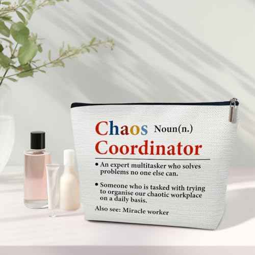 Chaos Coordinator Gifts for Boss Female Teachers Assistant Coworkers - Thank You Gifts for Coworkers Cosmetic Bag
