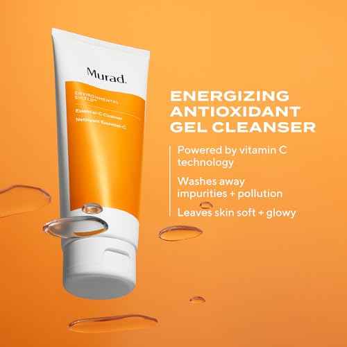 Murad Essential-C Cleanser - Energizing Antioxidant Citrus Face Wash with Vitamin C Technology - Brightening Foaming Gel Washes Away Pollution and Impurities & Conditions and Nourishes Skin