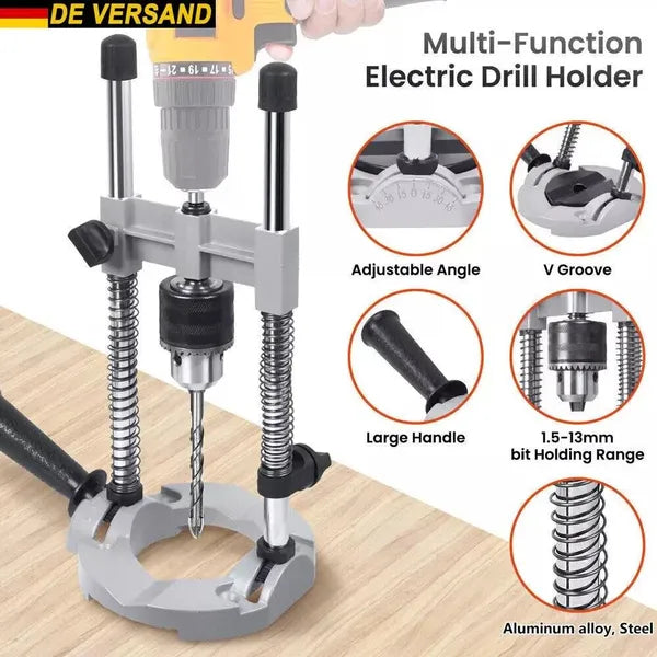 Electric Drill Stand with Adjustable Angles for Precise Drilling Support