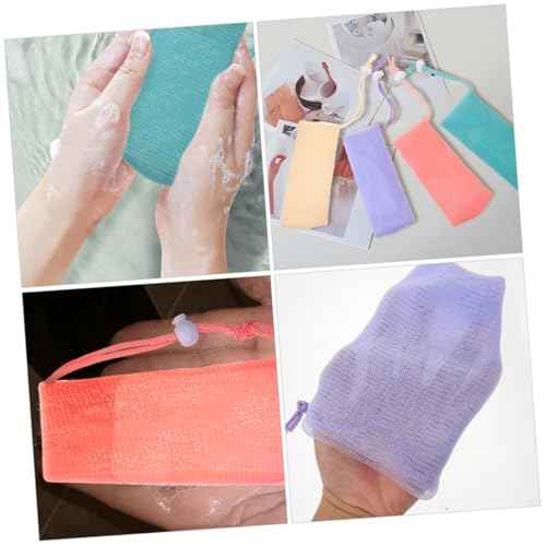 4pcs Soap Bar Shower Bag Lathering Mesh for Face Net Pouch Exfoliating