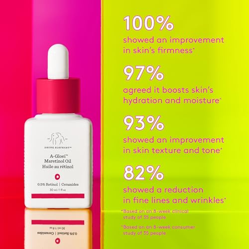 Drunk Elephant A-Gloei Maretinol Oil - 30 ml/1 fl oz - Gentle 0.5% Retinol Face Oil - Clean Clinical Skincare - Cruelty-Free - Free of Essential Oils, Silicones, and Fragrance