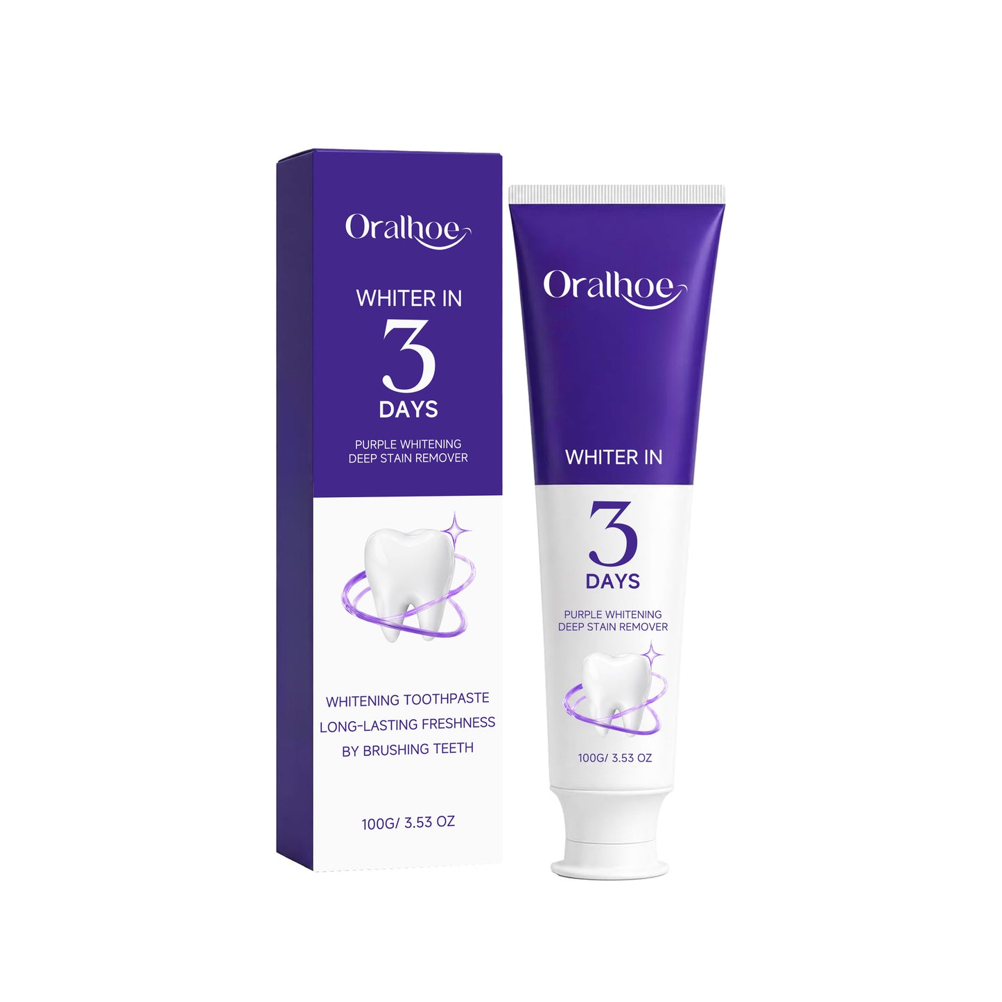 Purple Bright-White Toothpaste 100G for Oral Hygiene Fresh Breath