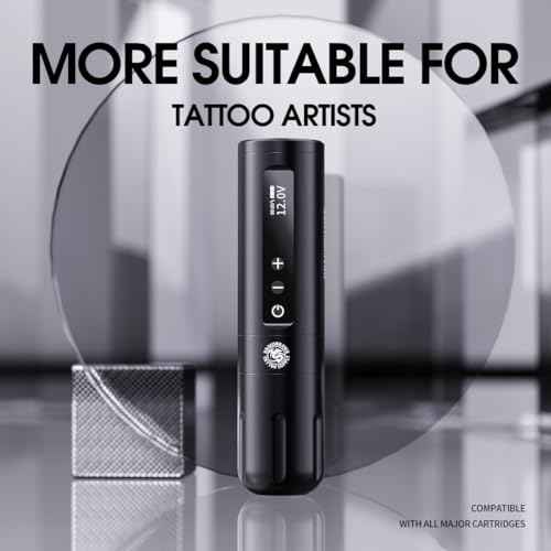 Dragonhawk Pro Wireless Tattoo Gun Kit L2 Tattoo Machine Pen 5000mAh Battery Power Supply Beginner Complete Tattoo Kit Needles Cartridges Black Inks