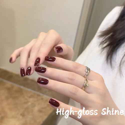deep red 15ml Gel Polish,red nail polish Salon- Deep Wine Red,UV Light Cure for The Beauty of DIY Nail Design for Women and Gift Selection 0.52 fl.oz