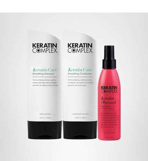 Keratin Complex - Keratin Care Retail Kit - Keratin Care Shampoo & Conditioner 13.8 oz each & 5 fl oz Keratin Obsessed