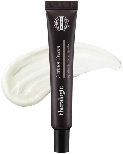 theralogic Retinol Cream - Korean Retinol Vitamin A Face Moisturizer - Lifting, Skin Renewal and Wrinkle Improvement Night Treatment with Peptides - Dermatologically Tested, Vegan Formula, 0.7 oz.