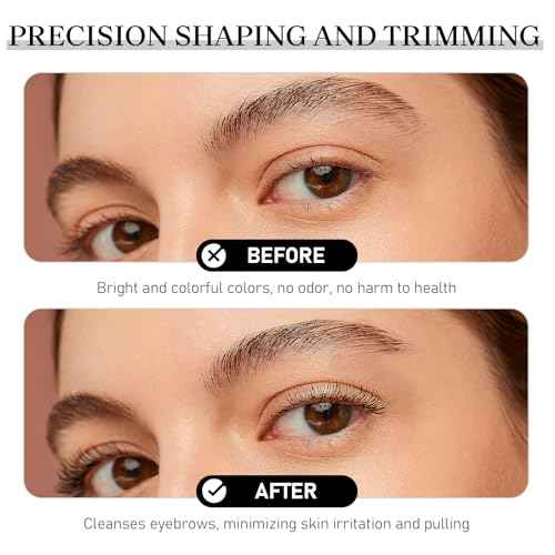 Eyebrow Scissors for Women,Eyebrow Scissors with Comb,Stainless Steels Eyebrow Trimmer Scissors and Cleaning Brush Eyebrow Trimming Kit for Women Men