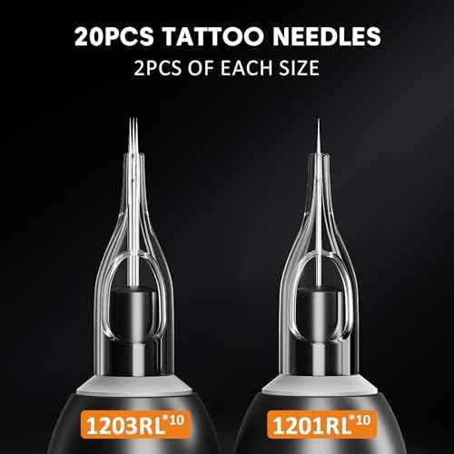 EMRICE Tattoo Gun Kit Wireless Tattoo Machine Pen Kit with 2Pcs 1600mAh Replaceable battery and 20 pcs Tattoo Cartridge Needles, 10 Ink Colors for Complete Tattoo Machine kit Supplies for Beginners