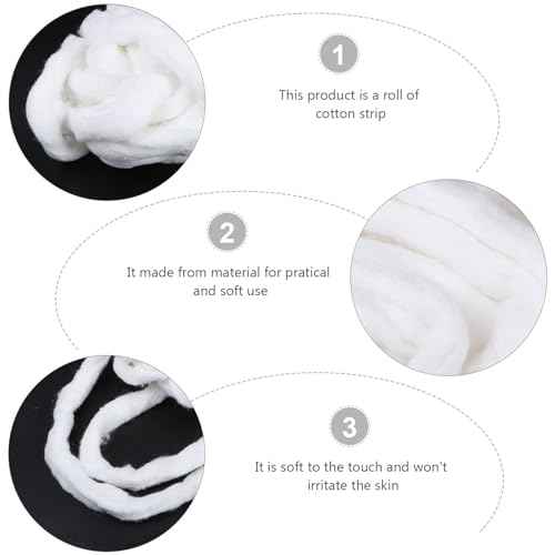 Uonlytech Pure Cotton Perm Strips 12.99X9.84X2.75 Inches Absorbent Salon Cotton Rolls for Makeup Removal Nail Polish and Hair Treatment