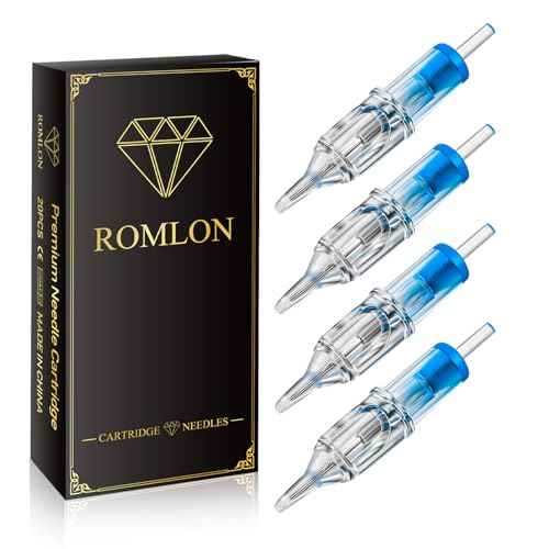 Tattoo Cartridge Needles - 20Pcs Assorted Standard Sterilized Tattoo Needle Cartridges Round Shader 5RS Size for Tattoo Machine Tattoo Kits Tattoo Supplies