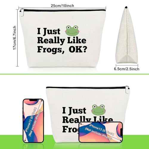 Frog Lovers Gifts for Women Makeup Bag Frog Gifts Friendship Gifts for Girls Friends Froggy Gifts Cosmetic Bag Animal Lover Gifts Frog Themed Gifts Birthday Graduation Gifts Cosmetic Pouch Travel