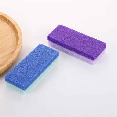 Foot Pumice Stone for Feet Hard Skin Callus Remover and Scrubber (Pack of 2) (Blue&Purple)