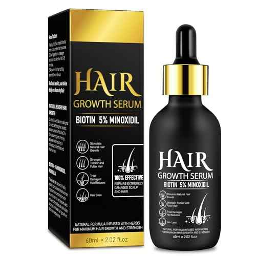 5% Minoxidil for Men Hair & Beard, Minoxidil for Women Hair Growth Oil, Topical Hair Regrowth Treatments Beats Hair Loss, Revitalizes Hair Follicle, 2 Oz 1 Month Supply