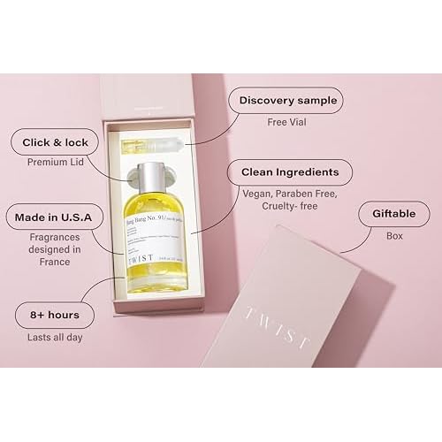 Twist Bang Bang No. 91 Inspired by Juliette Has a G- Not A Perfume, Long Lasting Perfume For Women, Paraben Free, Vegan, Clean Ingredients, Fragrance - Spray 100 ml | 3.4 fl. oz.