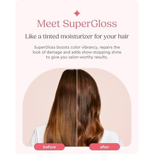 Glaze Super Gloss Color Conditioning Gloss ? Cocoa Lights for Medium to Dark Brown Hair with Highlights ? Rinse Out Semi-Permanent Hair Gloss that Enhances Color and Boosts Shine & Hydration