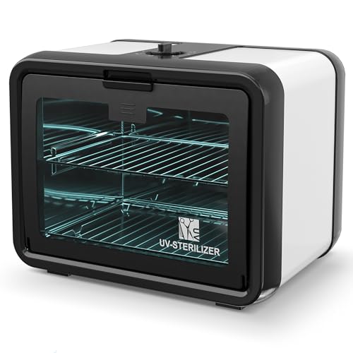 SalonDepot UV Sanitizer Cabinet Professional Disinfection Box 8L Capacity for Salon Tools, Manicure Set, Smartphones and Home Use (Black)