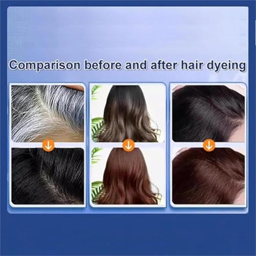 Qiweitang Hair Dye Shampoo, Vivping Zhihuashi Caviar Protein Hair Dye, 500ml Zhihuashi Hair Color Shampoo Korean, Plant-Based Hair Coloring Cream for Gray Hair Coverage (Chestnut brown)