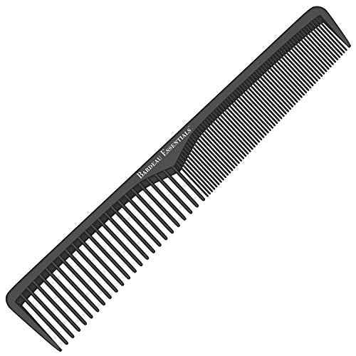 Professional 7 Inch Black Carbon Fiber Anti Static Chemical And Heat Resistant Comb For All Hair Types | Fine and Wide Tooth Comb For Men and Women